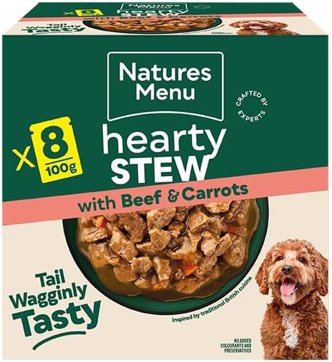 Natures Menu Meaty Hearty Stews Beef 8 x 100g