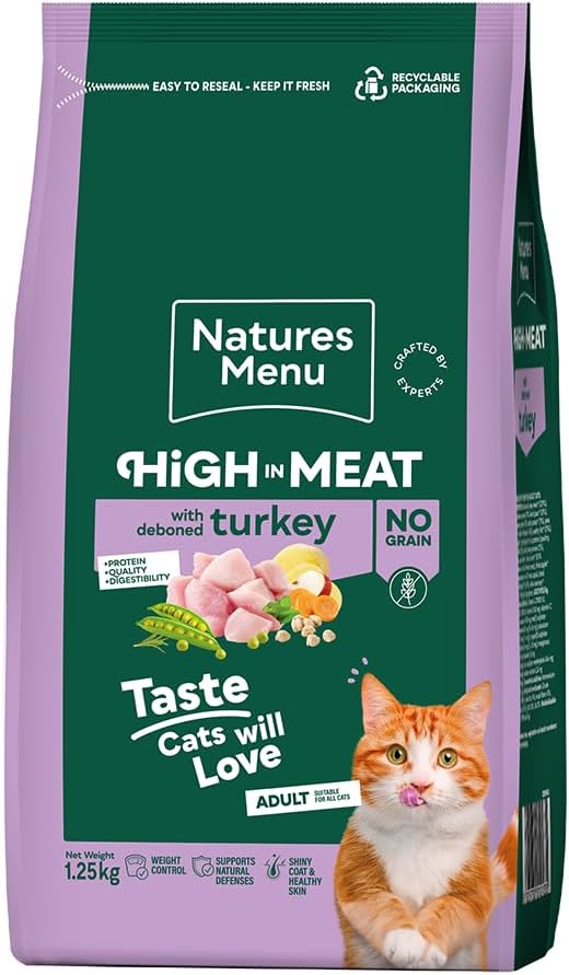 Natures Menu Cat High Meat No Grain Turkey 1.25kg