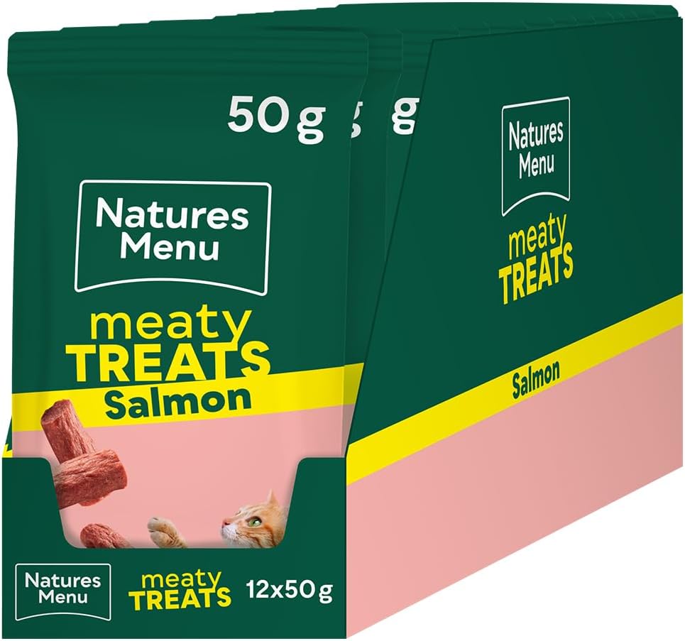 Natures Menu Meaty Treats with Salmon for Cats 50g – Natural Grain-Free Cat Treats