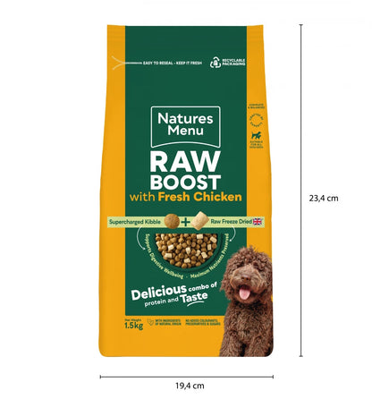 Natures Menu Raw Boost with Chicken 1.5kg – Natural Raw-Inspired Complete Dog Food