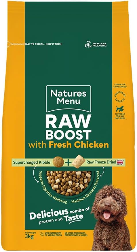Natures Menu Raw Boost with Chicken 3kg – Natural Raw-Inspired Complete Dog Food