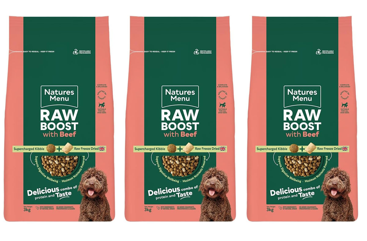 Natures Menu Raw Boost with Beef 3kg – Natural Raw-Inspired Complete Dog Food