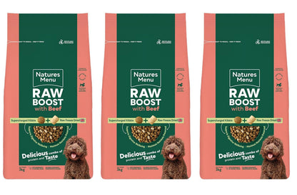 Natures Menu Raw Boost with Beef 3kg – Natural Raw-Inspired Complete Dog Food