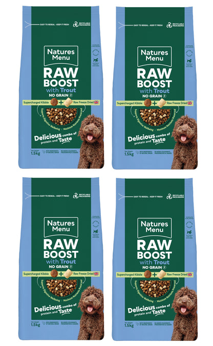 Natures Menu Raw Boost with Trout 1.5kg – Natural Raw-Inspired Complete Dog Food