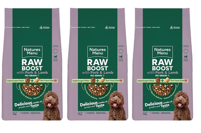 Natures Menu Raw Boost with Pork & Lamb 3kg – Natural Raw-Inspired Complete Dog Food