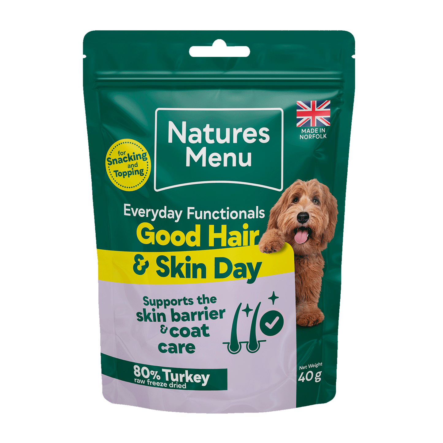 Natures Menu Freeze Dried Functionals Skin & Coat Dog Treats 40g
