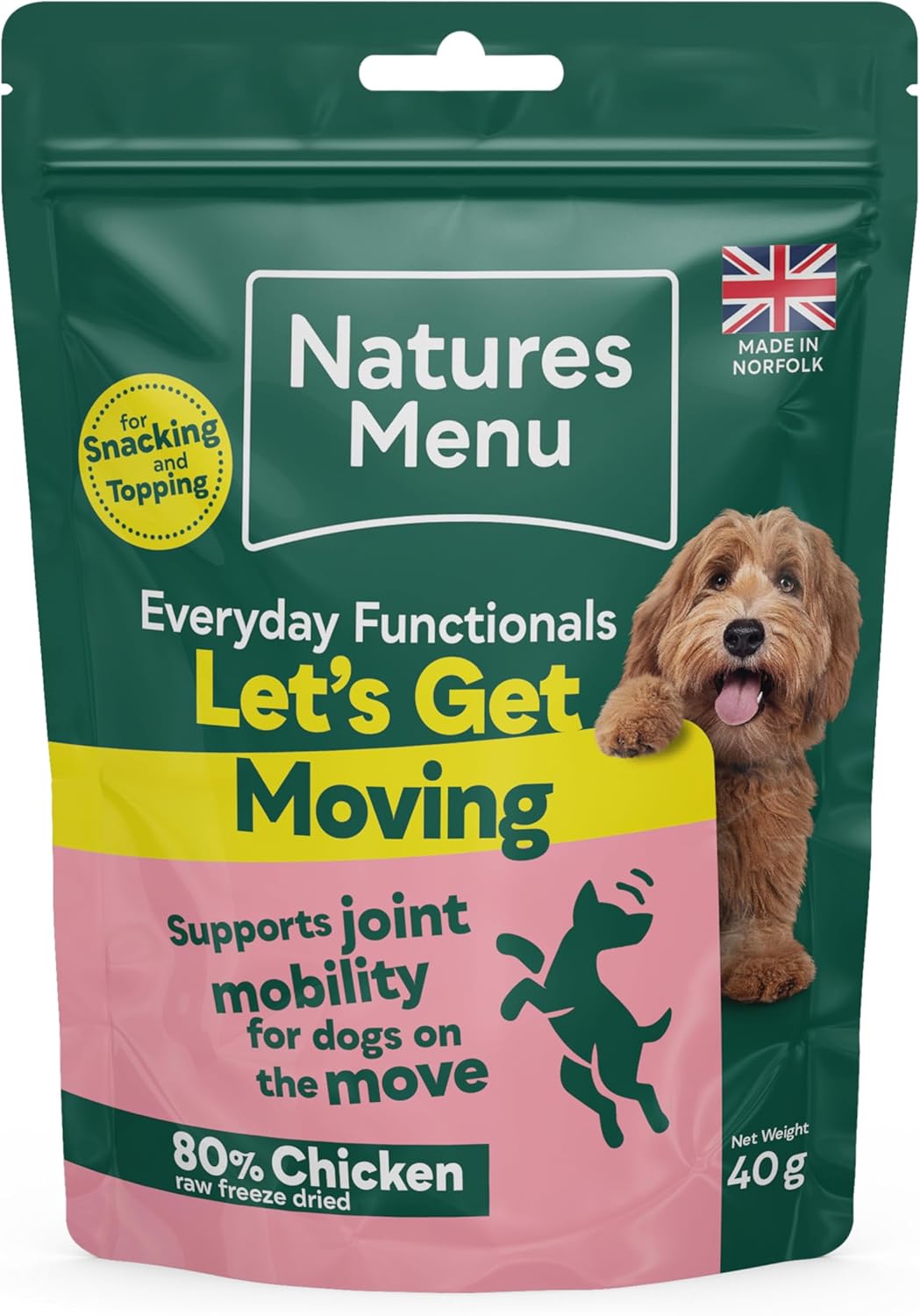 Natures Menu Freeze Dried Functionals Mobility Dog Treats 40g