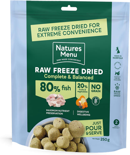 Natures Menu Raw Freeze Dried 80/20 Fish 250g