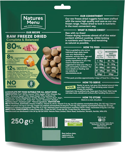 Natures Menu Raw Freeze Dried 80/20 Pork 250g