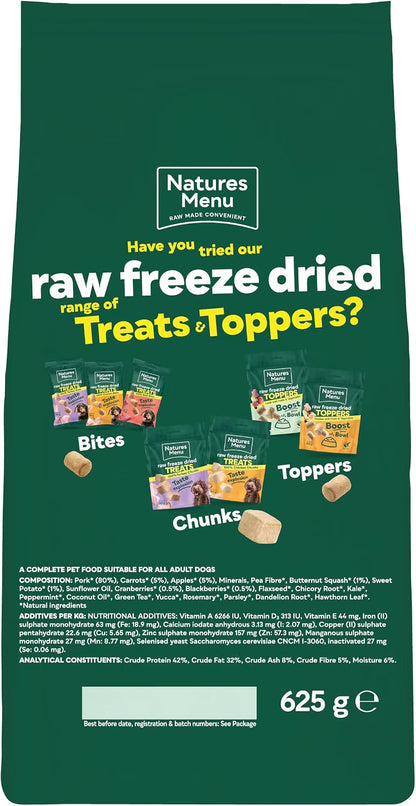 Natures Menu Raw Freeze Dried Pork 625g