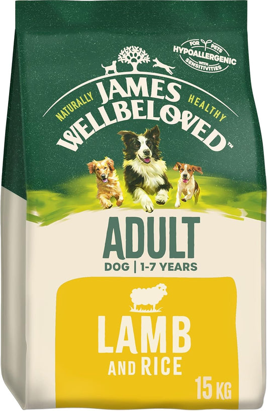 James Wellbeloved Adult Lamb & Rice Dog Food 15kg