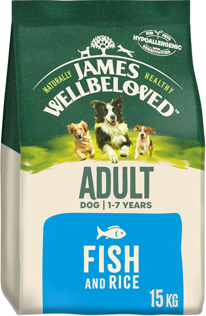 James Wellbeloved Adult Fish & Rice Dog Food 15kg
