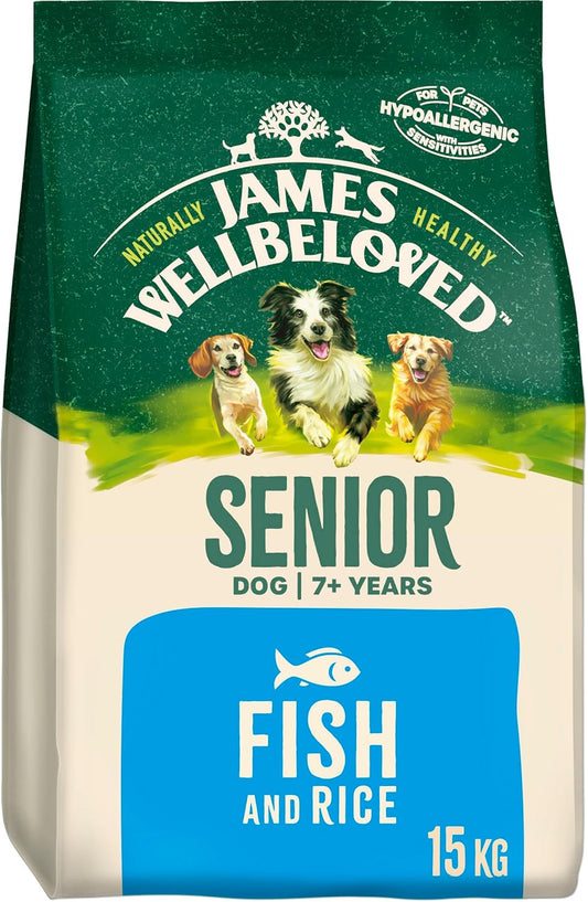 James Wellbeloved Senior Fish & Rice Dog Food 15kg