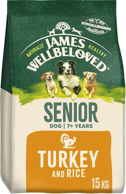 James Wellbeloved Senior Turkey & Rice Dog Food 15kg