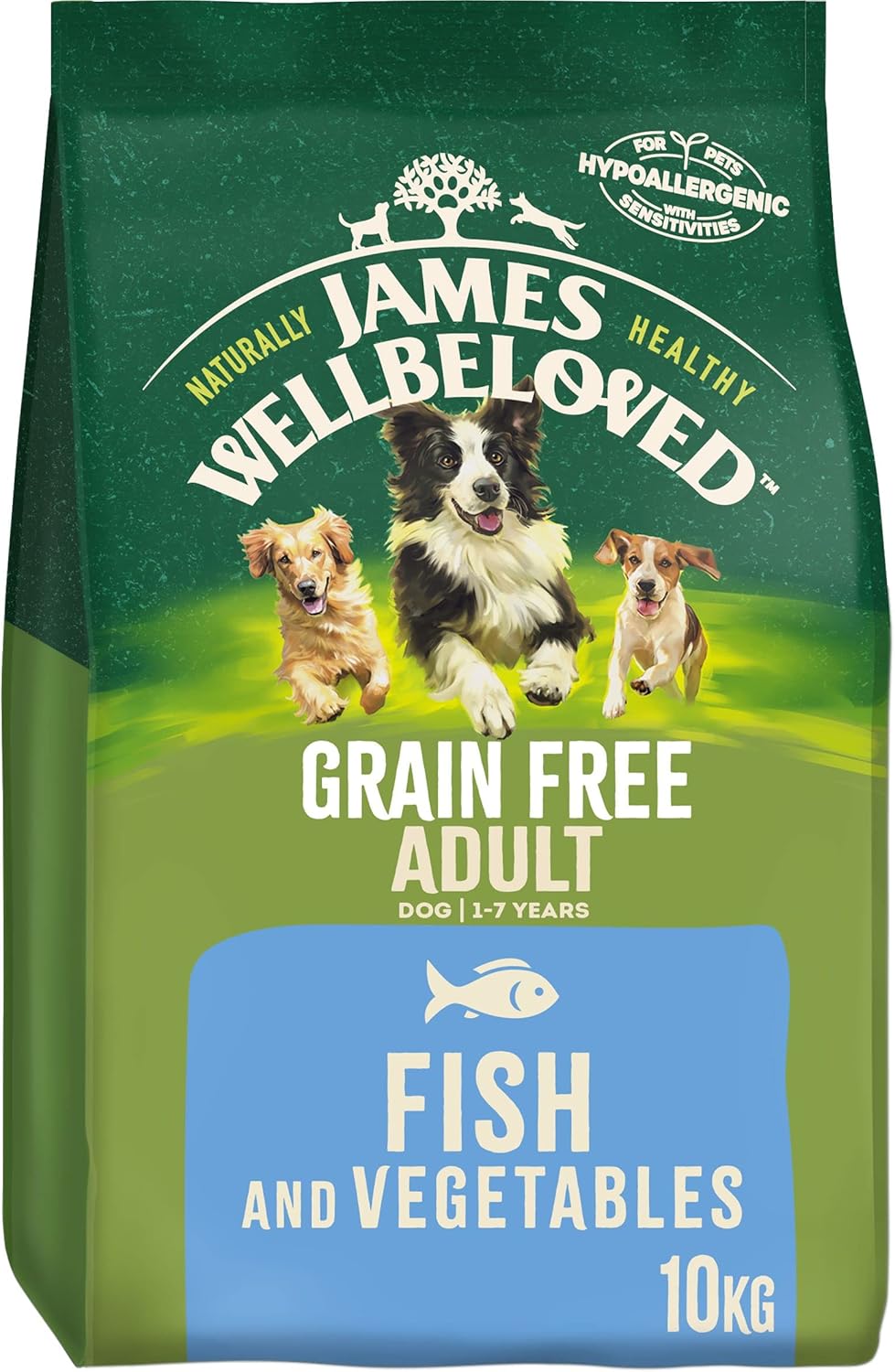 James Wellbeloved Grain Free Adult Fish & Vegetable Dog Food 10kg