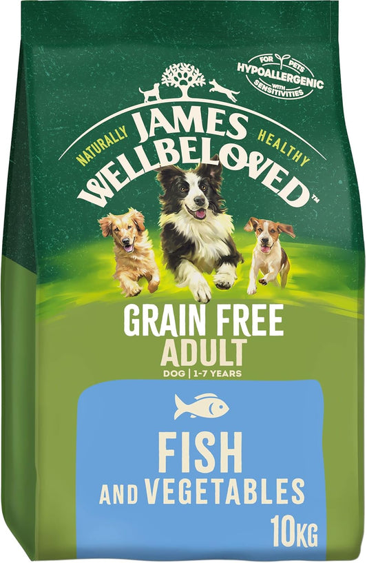 James Wellbeloved Grain Free Adult Fish & Vegetable Dog Food 10kg