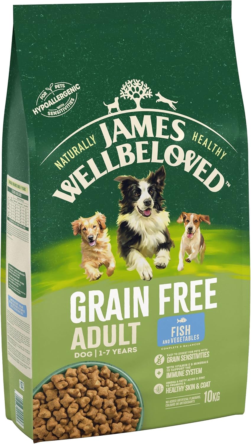 James Wellbeloved Grain Free Adult Fish & Vegetable Dog Food 10kg