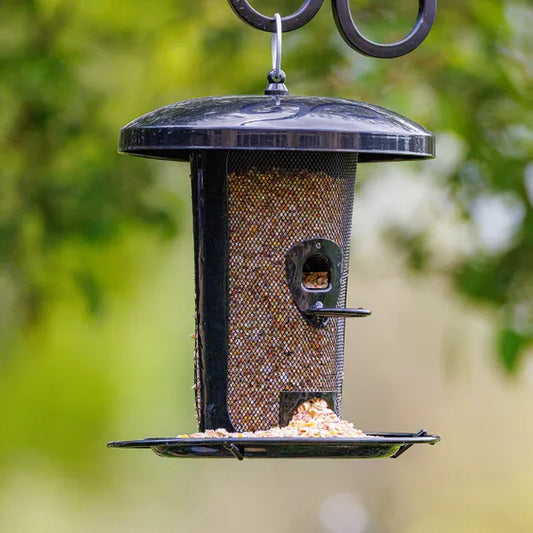Henry Bell Black Heavy Duty Dual Seed & Sunflower Heart Feeder