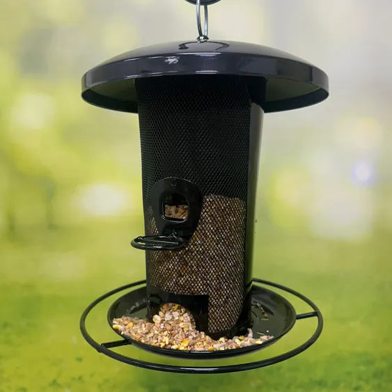 Henry Bell Black Heavy Duty Dual Seed & Sunflower Heart Feeder