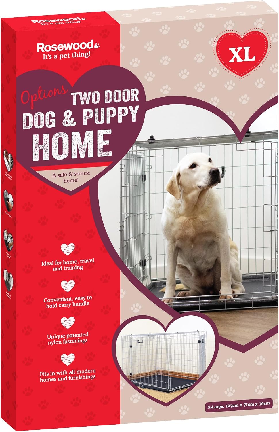 Rosewood Options X-Large 42" Dog Cage 107 X 71 X 76Cm