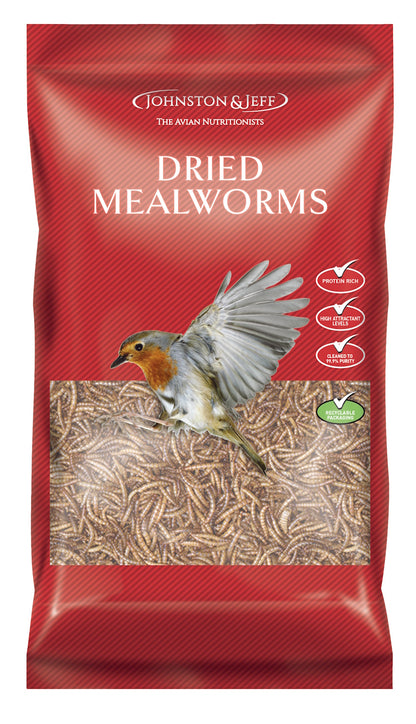 Johnston & Jeff Dried Mealworms Wild Bird Food 500g
