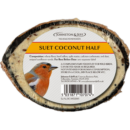 Suet Feast Coconut Feeder with Mealworms