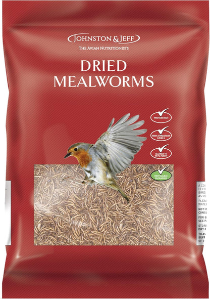 Johnston & Jeff Dried Mealworms Wild Bird Food 1kg