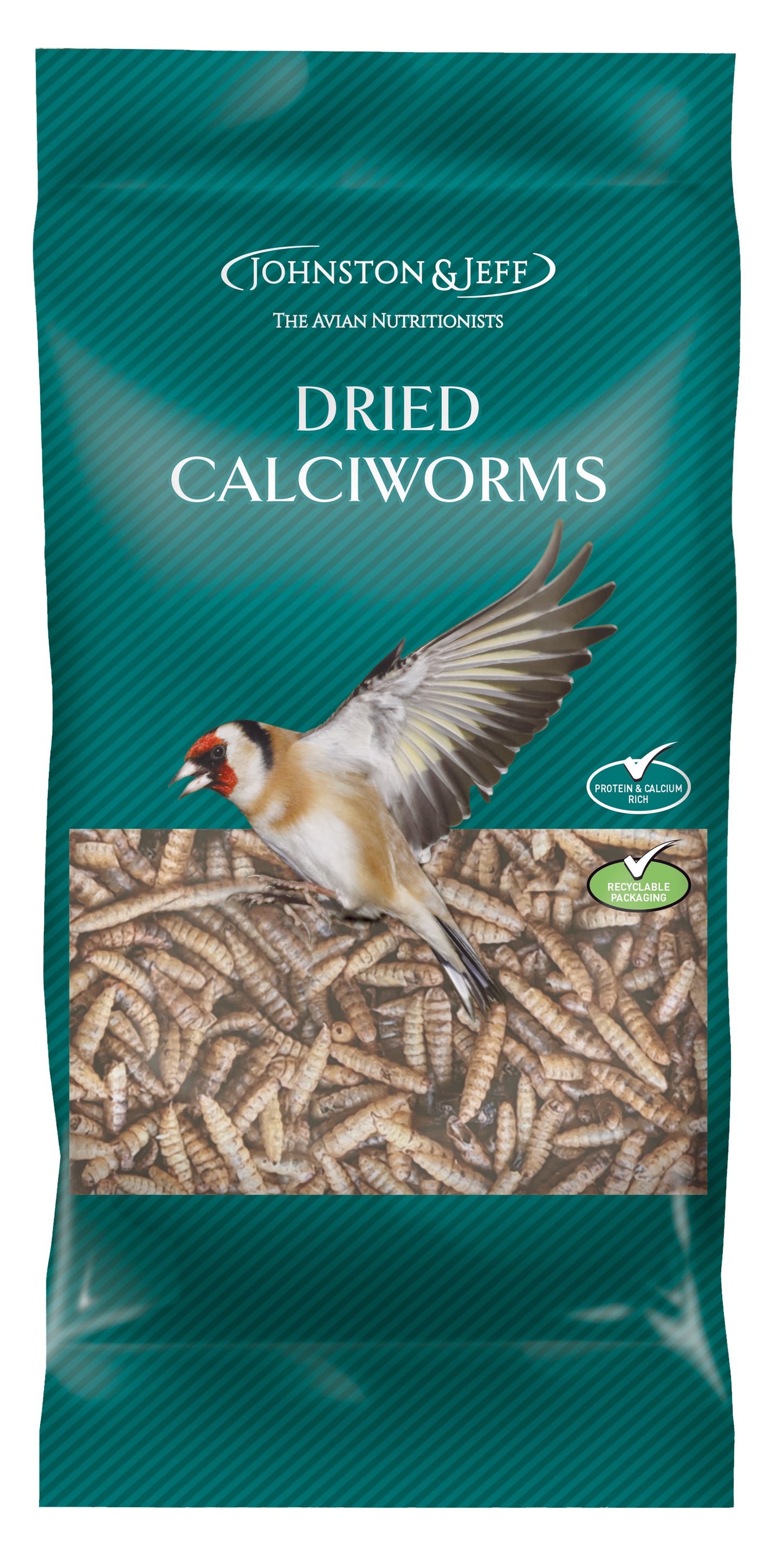 Johnston & Jeff Dried Calciworms Wild Bird Food 500g