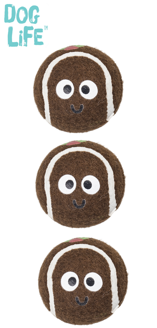 Dog Life Pudding Pal Tennis Ball 3pcs