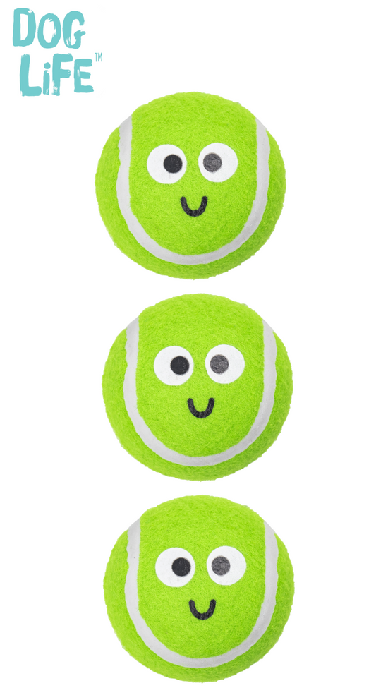 Dog Life Smiley Sprout Tennis Ball 3pcs