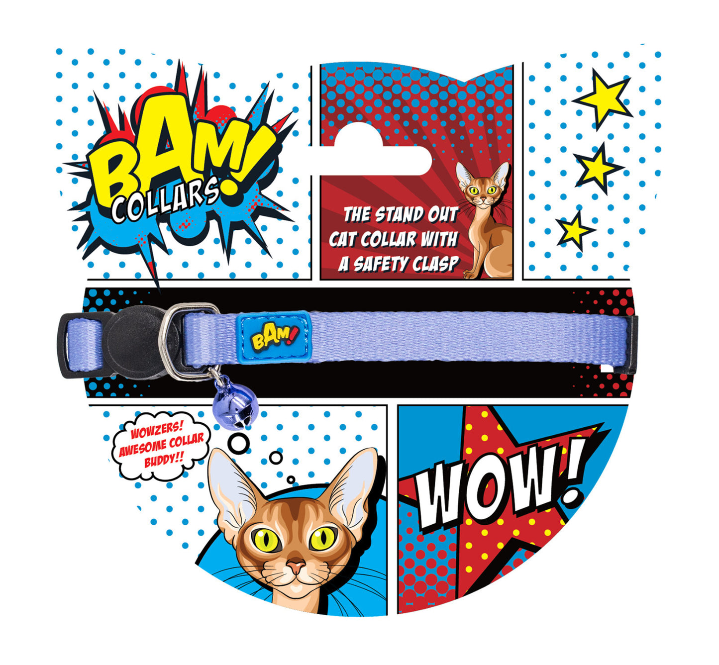 BAM! Periwinkle Cat Collar