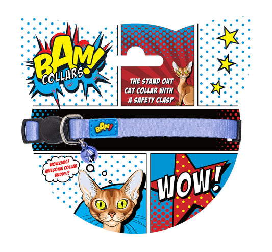 BAM! Periwinkle Cat Collar