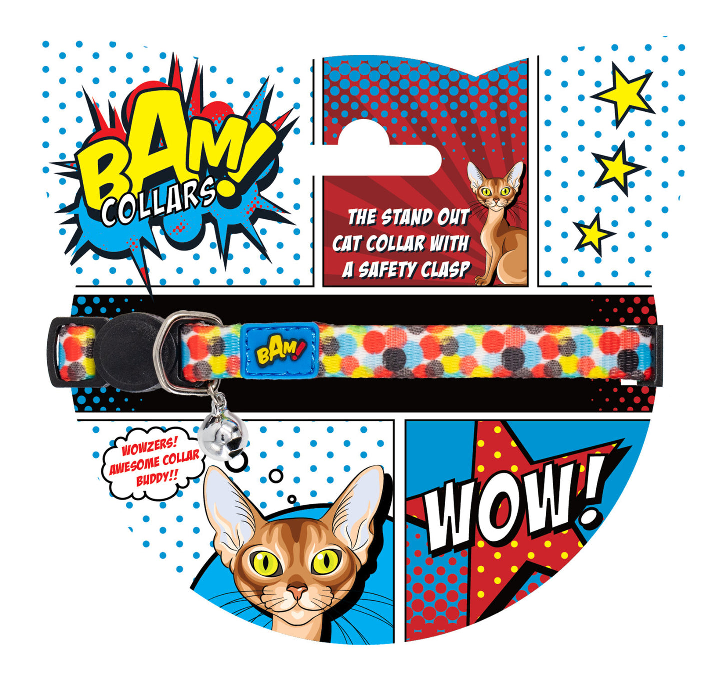 BAM! Pop Art Cat Collar