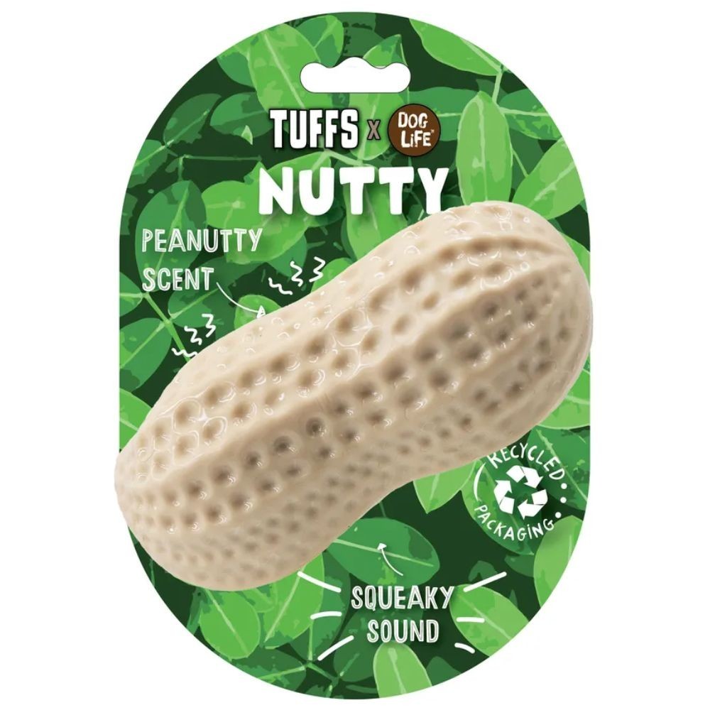 Tuffs Tpr Nutty Peanut Squeaky Toy Small