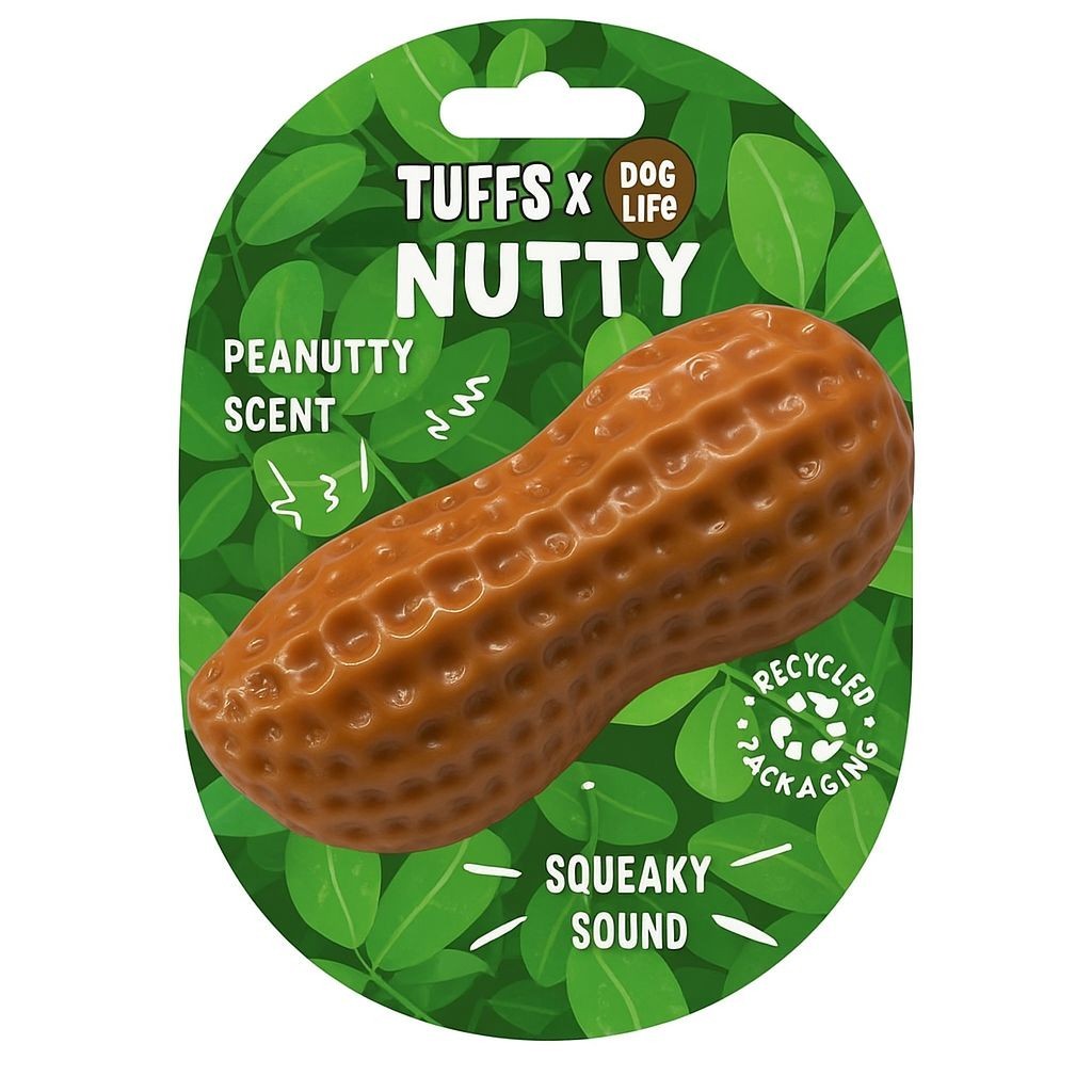 Tuffs Tpr Nutty Peanut Squeaky Toy Small