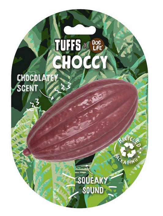 Tuffs Dog Life Choccy Small Scented Dog Squeaky Toy