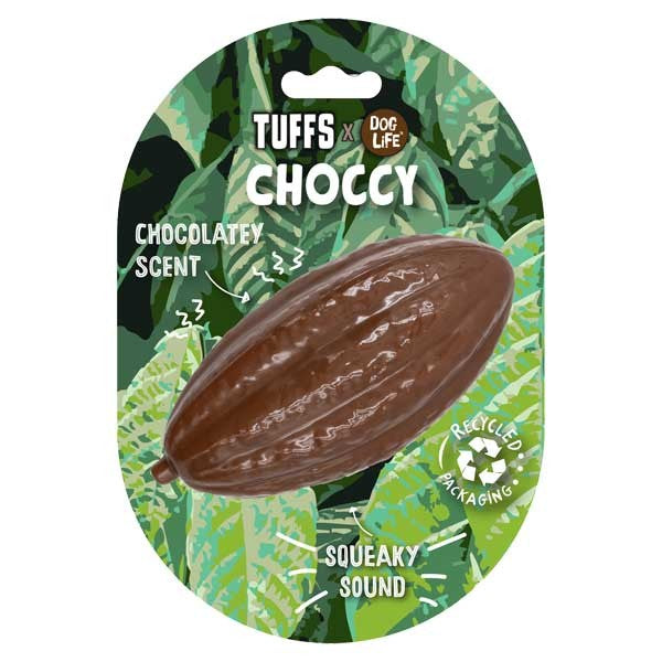 Tuffs Dog Life Choccy Large Scented Dog Squeaky Toy