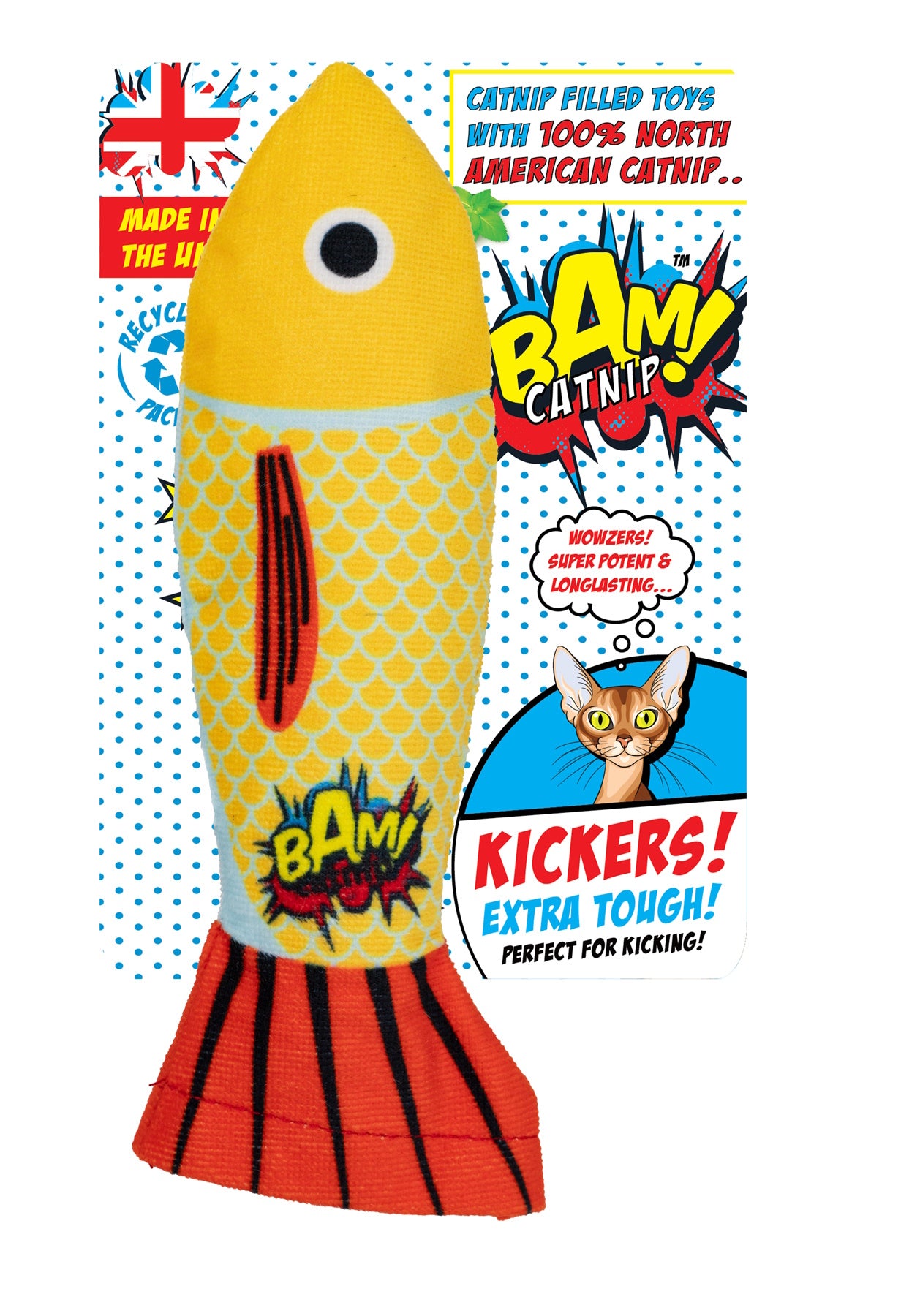 BAM! Catnip Fish Kicker Cat Toy