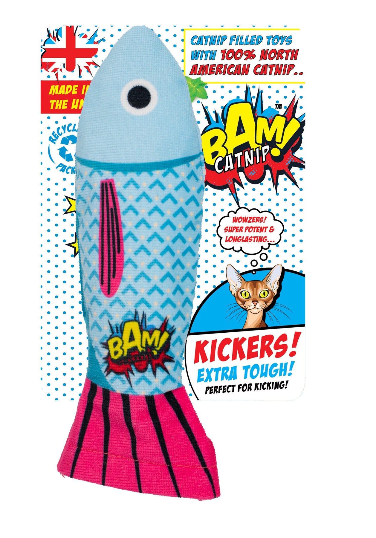 BAM! Catnip Fish Kicker Cat Toy