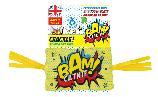 BAM! Catnip Crackle Pillow Cat Toy