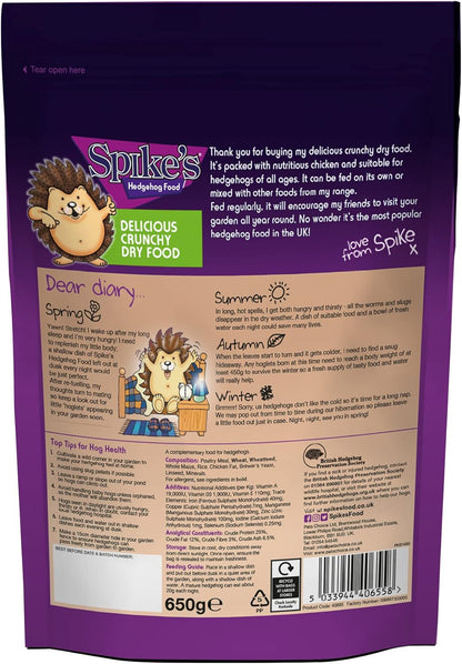 Spikes Dinner Crunchy Dry Hedgehog Food 650g