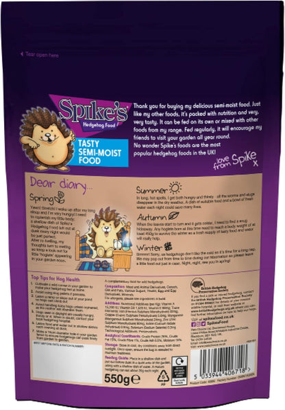 Spikes Tasty Semi-moist Hedgehog Food 550g