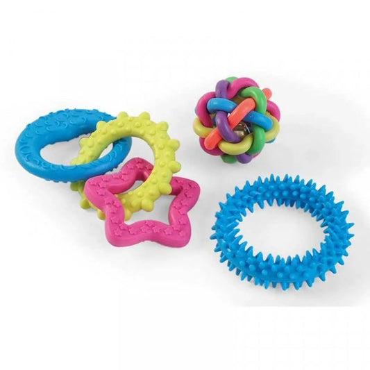Zoon Mini Puppy & Small Dog Play Set – Teething Aid Toys 3 Pack