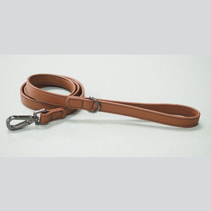 Zoon Luxe Leather Tan Dog Lead 120 x 2cm