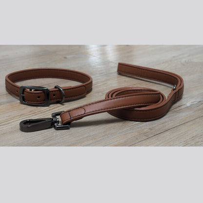 Zoon Luxe Leather Tan Dog Lead 120 x 2cm