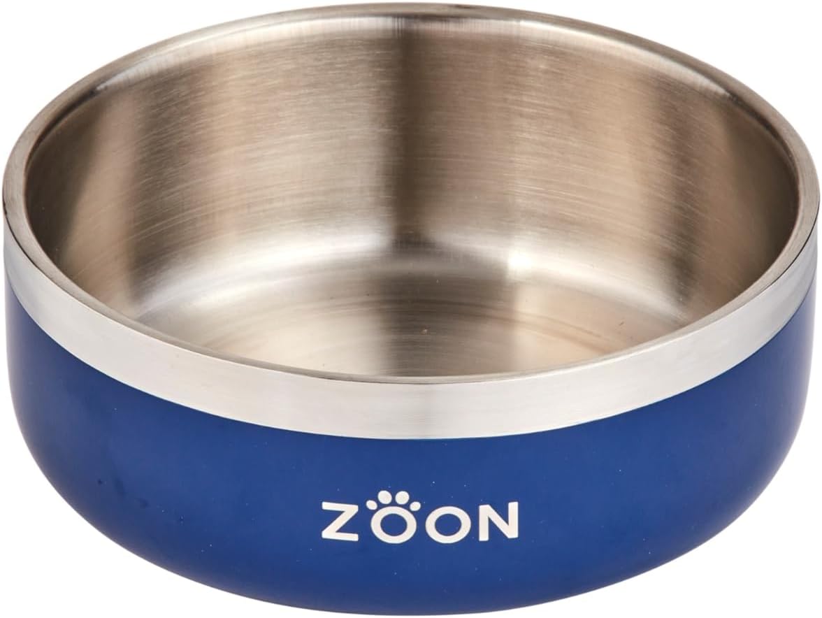 Zoon Thermal Pet Food Bowl 20cm Navy Blue