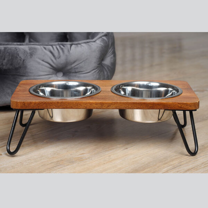 Zoon Double Diner Pet Food & Water Dish Station