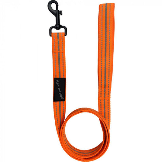 Hem & Boo Sports Padded Lead Orange M/L 120cm x 1"