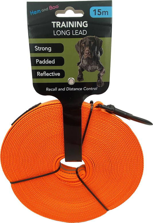 Hem & Boo Sports Training Long Lead 15mtr Orange