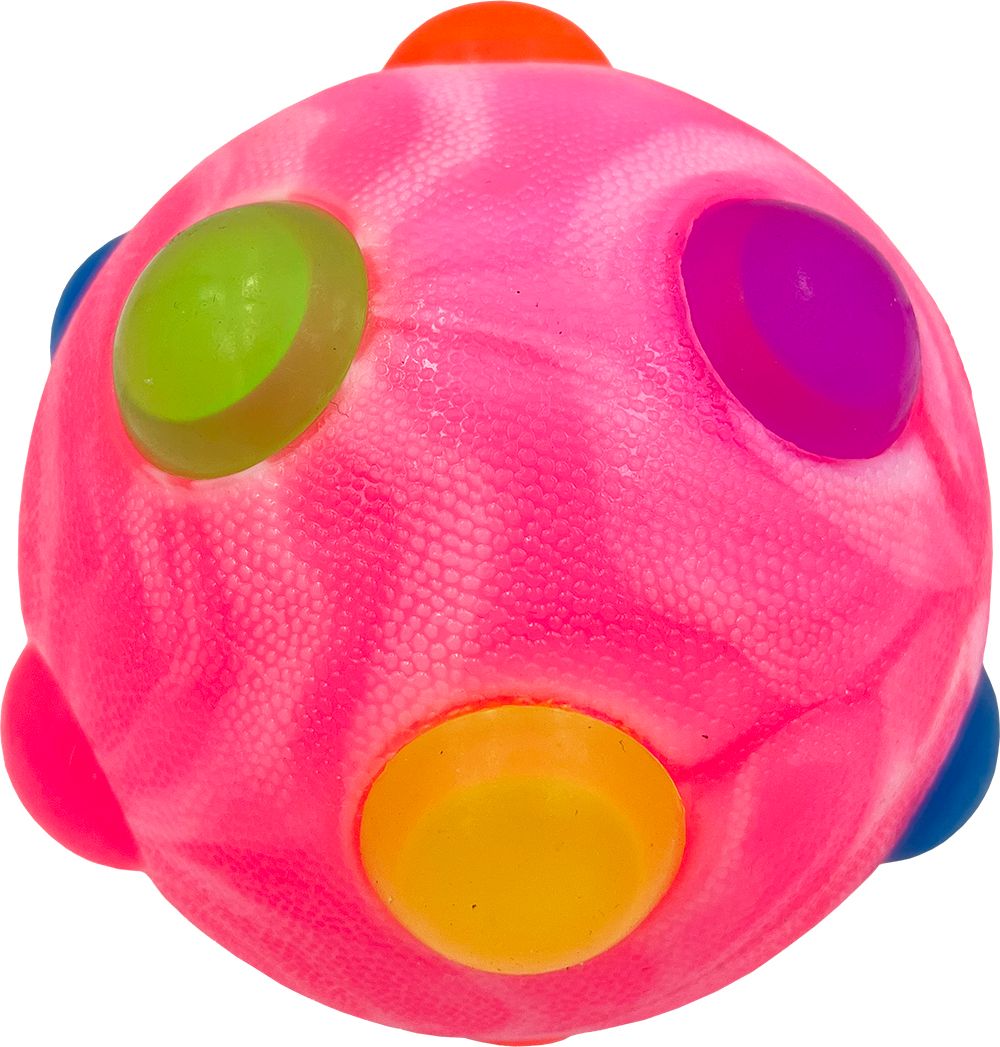 1x Hem & Boo Flashing Nobbly Ball 10cm